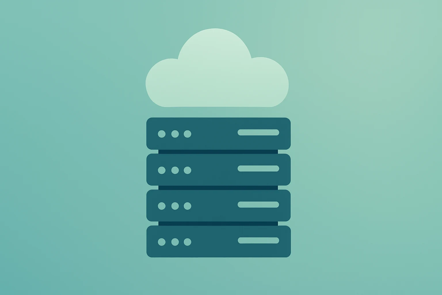 Flat vector server rack expanding tiers to symbolize cloud capacity, aligned with Oracle to Raise Funds for Cloud Expansion.