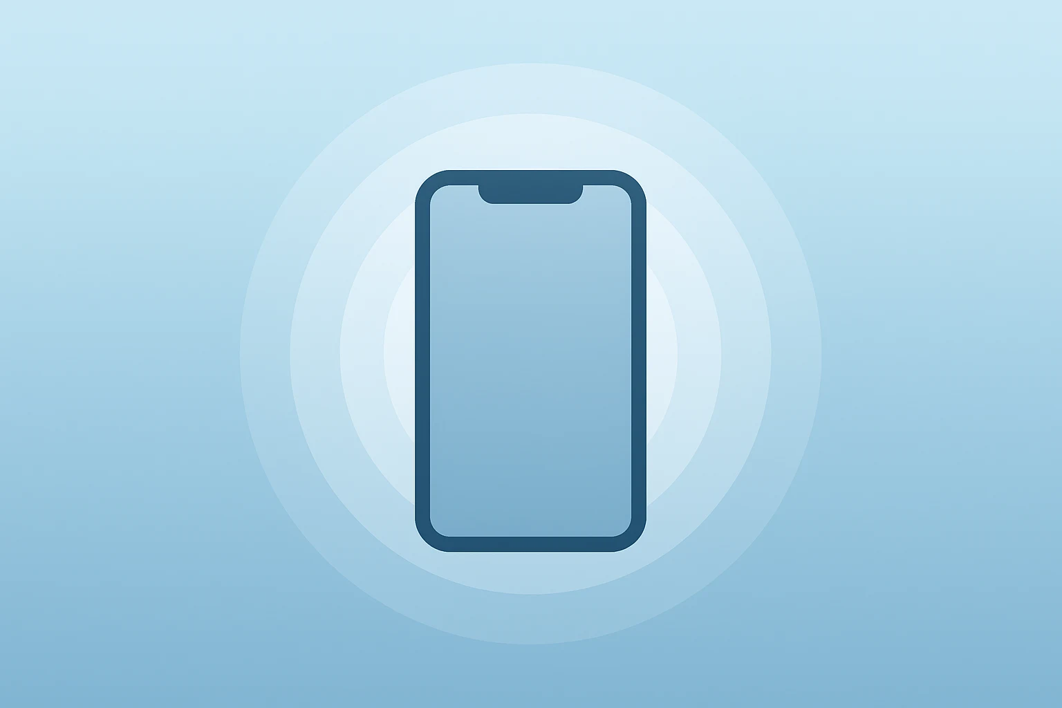 Flat vector smartphone silhouette surging to symbolize Apple earnings growth with subtle shadow lift and smooth gradient.