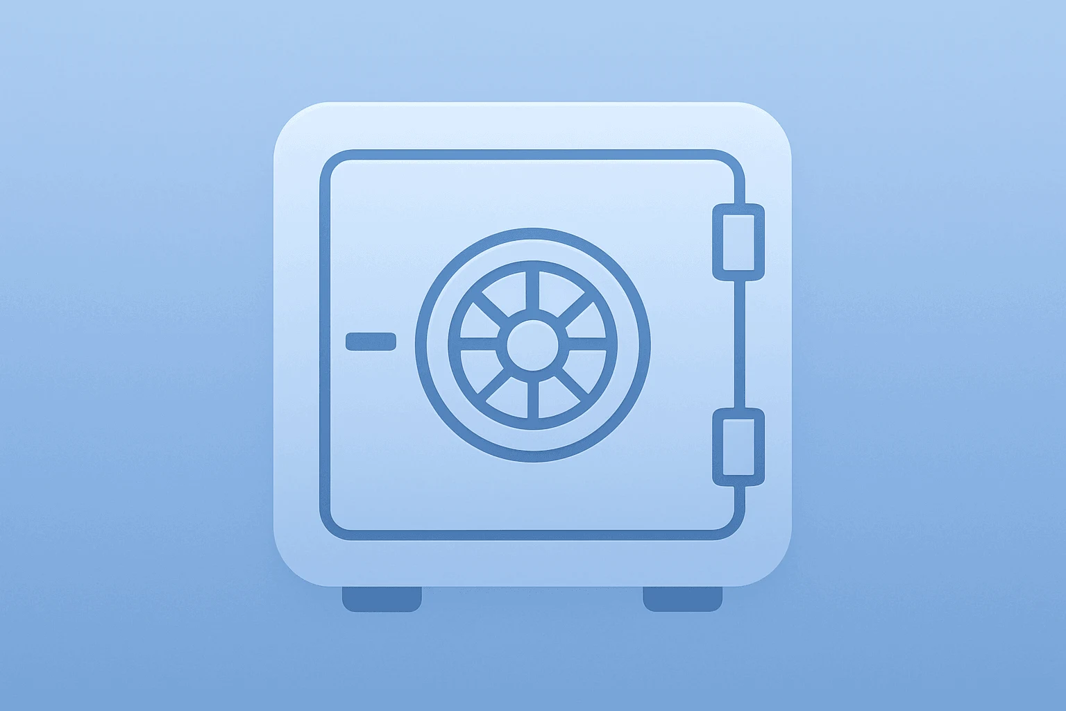 Flat vector of a secured credit vault with a sealed tender slot symbolizing Blackstone caps withdrawals and liquidity strain.