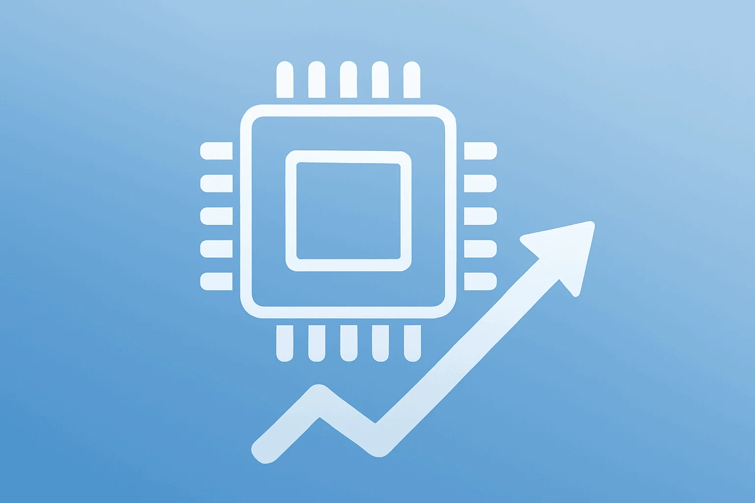 Flat vector of a car chip hybrid representing Tesla stock momentum tied to UBS upgrade and AI5 chip tape-out milestone.