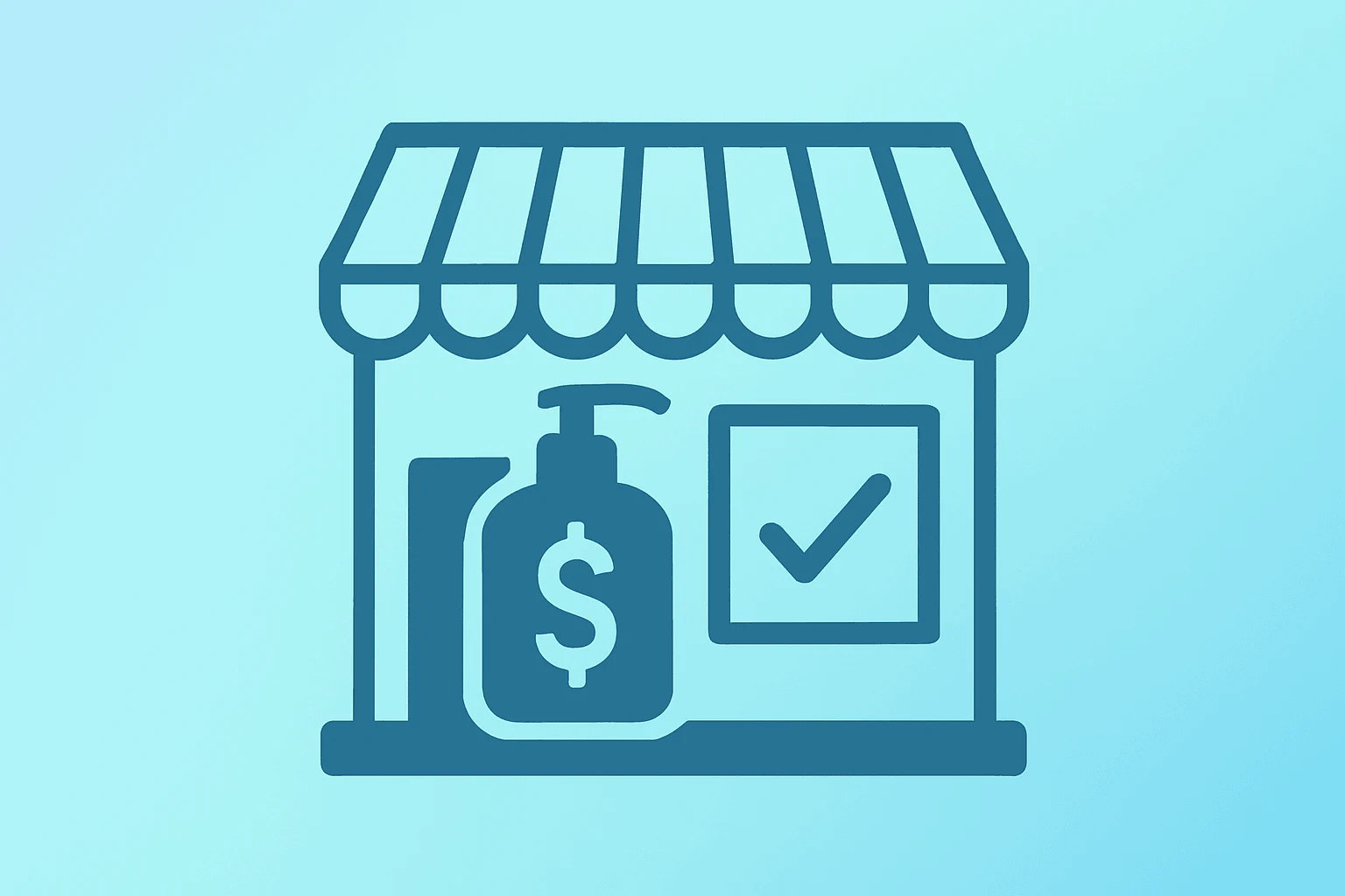 Flat vector retail storefront with compressed soap bottle symbolizing Bath & Body Works Q1 2026 results and margin pressure.