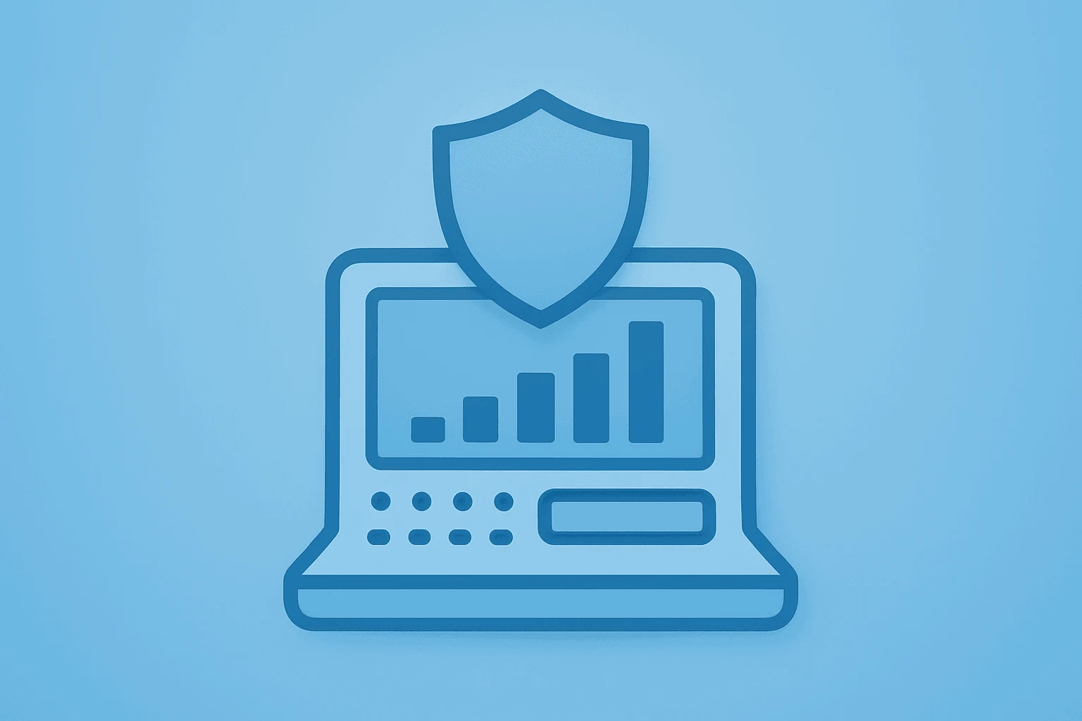 Flat filled vector of a server module and shield symbolizing Palantir Q4 2025 results, raised guidance and Army contract.