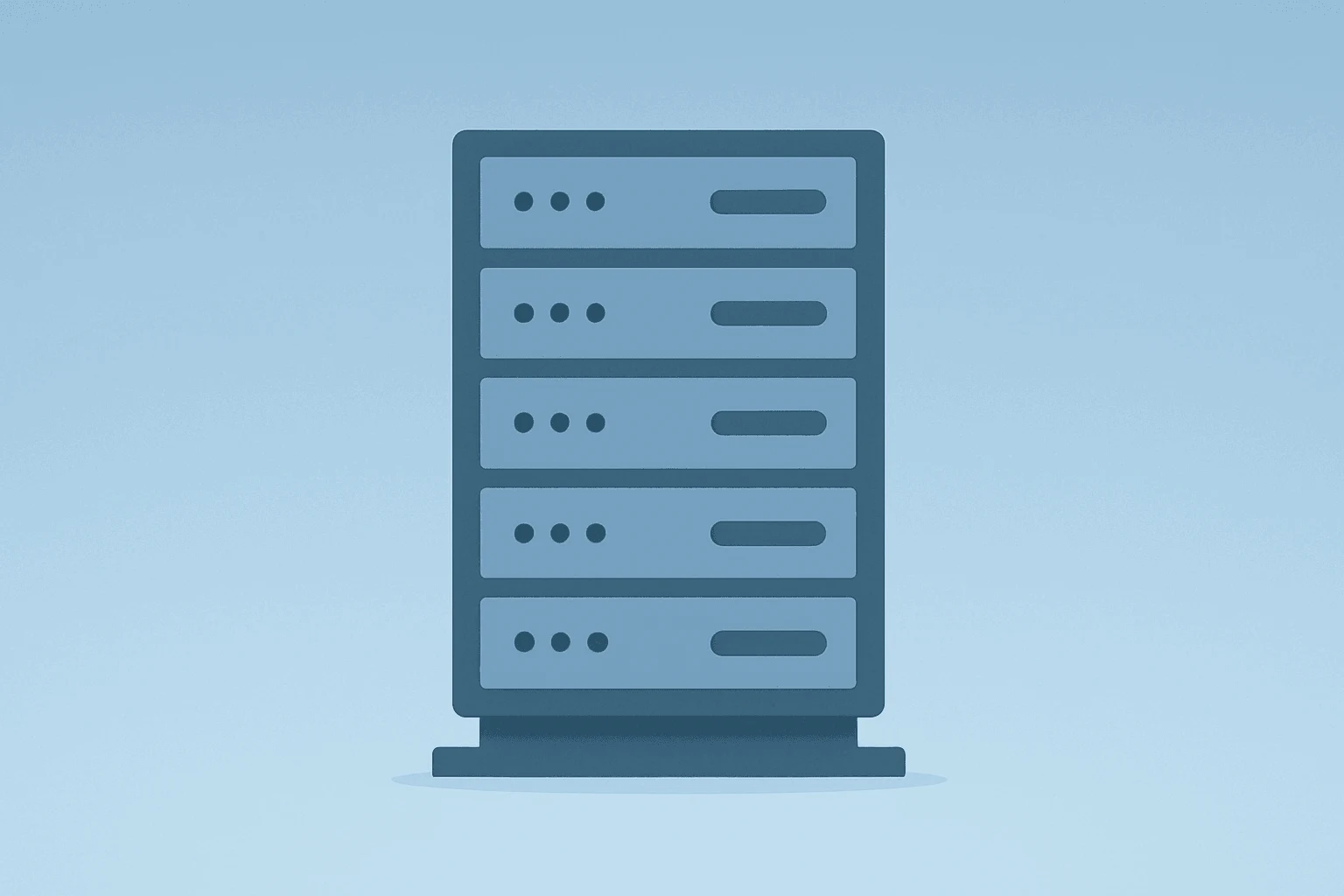 Wafer-scale server rack scaling capacity on a smooth slate-ice gradient, symbolizing Cerebras CS-4 performance.