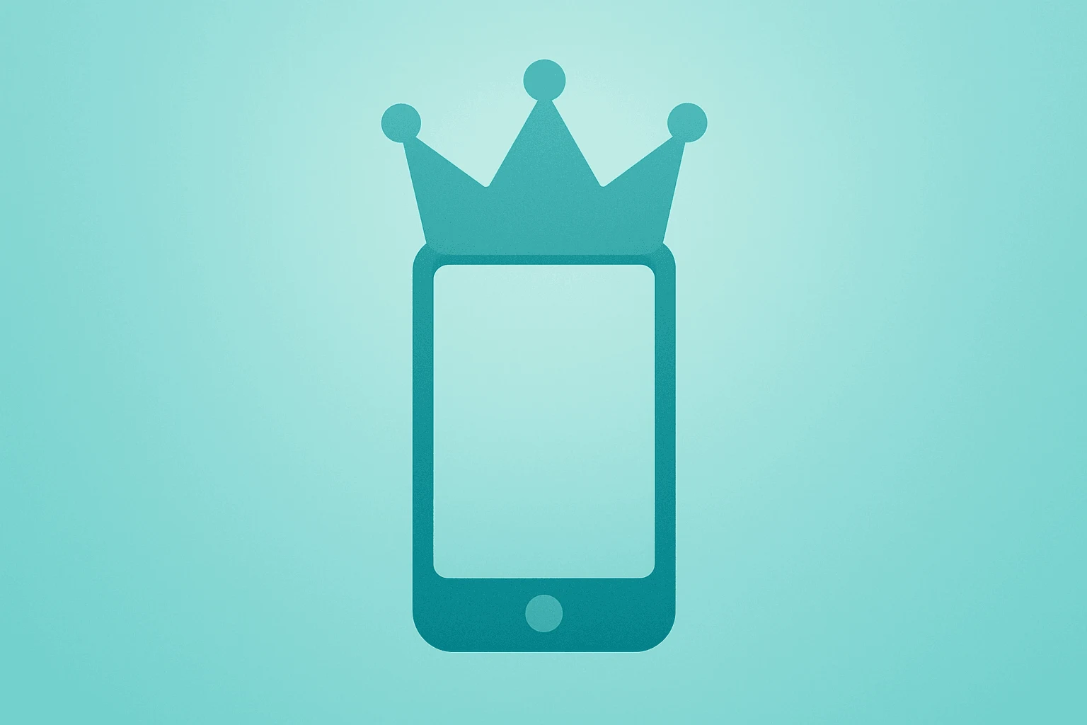 Flat vector smartphone suggesting Apple world's most valuable company reclaiming the top ranking with subtle shadow.