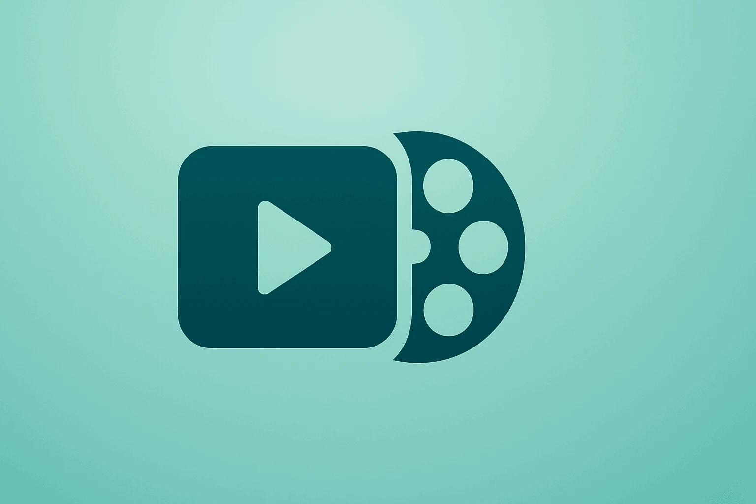 Flat vector of a streaming-playback icon and a dim film reel to symbolize Netflix earnings slowing growth and big buybacks.