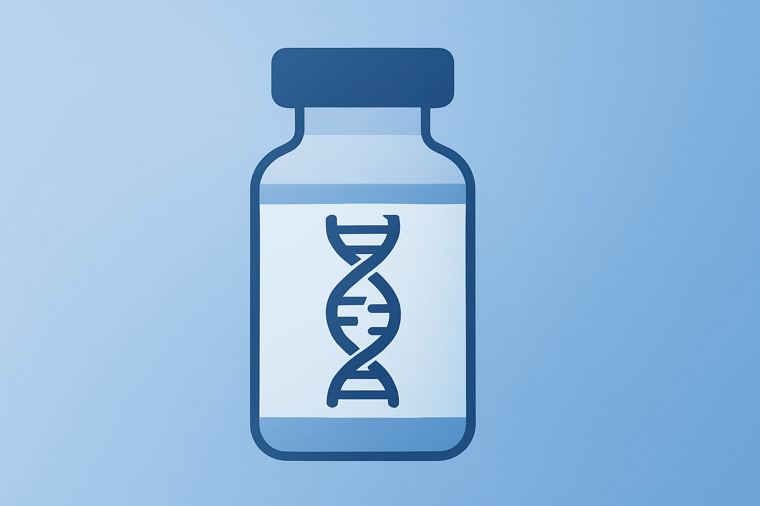Flat filled vector of a split DNA helix and capsule symbolizing BioNTech co-founders depart and guidance strain.