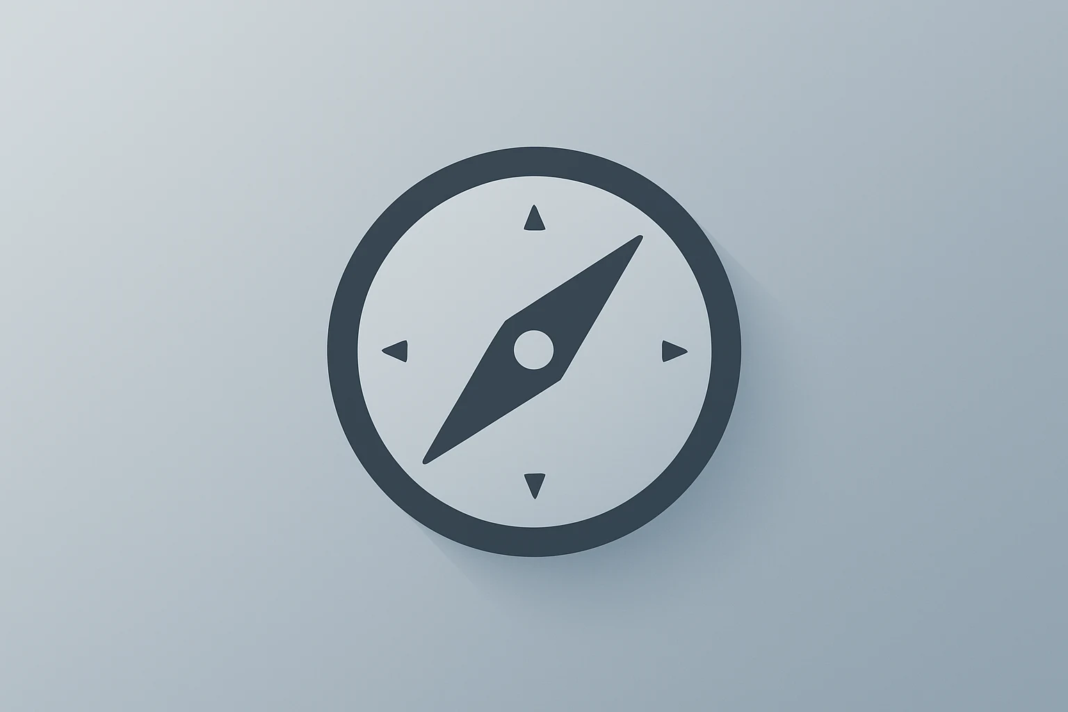 Minimalist flat vector compass icon representing DraftKings Predictions expansion targeting states and fiscal 2025 guidance.