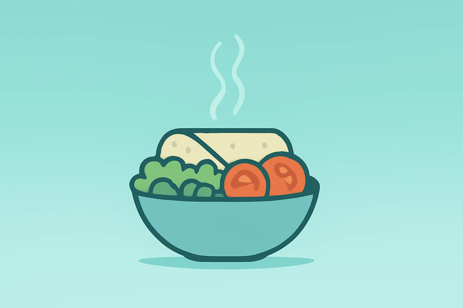 Flat vector cooling burrito bowl motif on amber gradient to illustrate Chipotle earnings focus on openings and traffic.