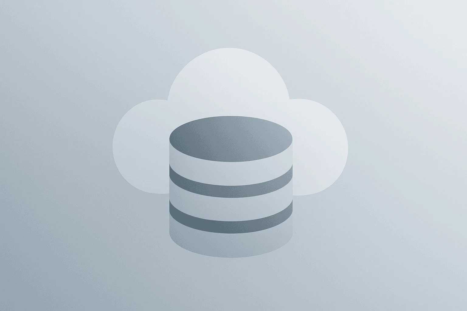 Flat filled vector of a server cluster expanding to represent Atlas growth and guidance for MongoDB Q1 FY2027 earnings.