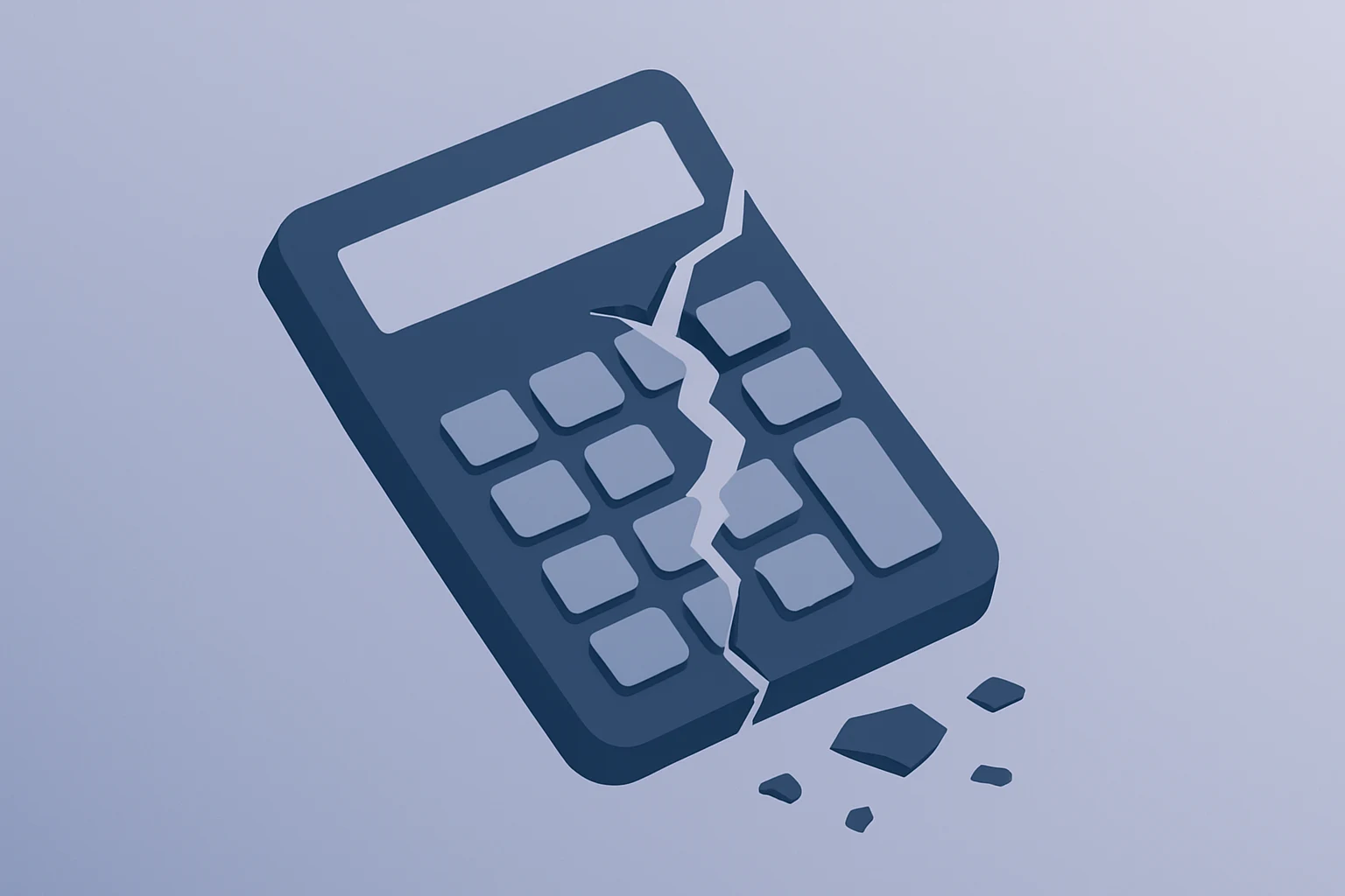 Flat vector cracked server symbolizing Intuit second-quarter earnings beat and softer guidance from tax-season marketing.