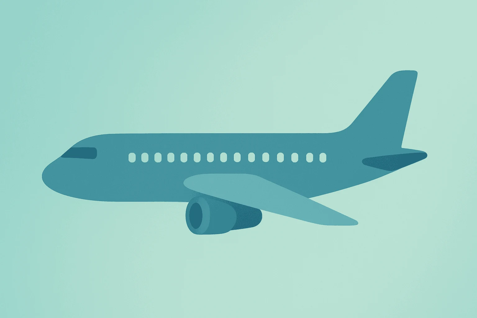 Flat-vector depiction of a grounded jet fuselage with a dimming engine to symbolize Airbus Q1 results and supply constraints.