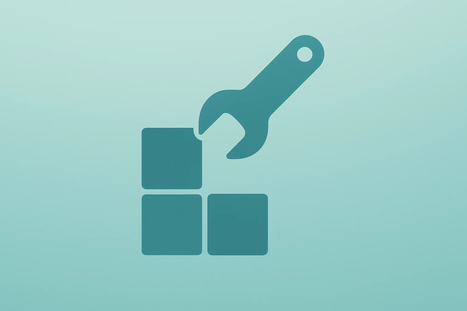 Flat vector of a home goods tile reassembling under a wrench to signal Marcus Lemonis Bed Bath & Beyond strategy shift.