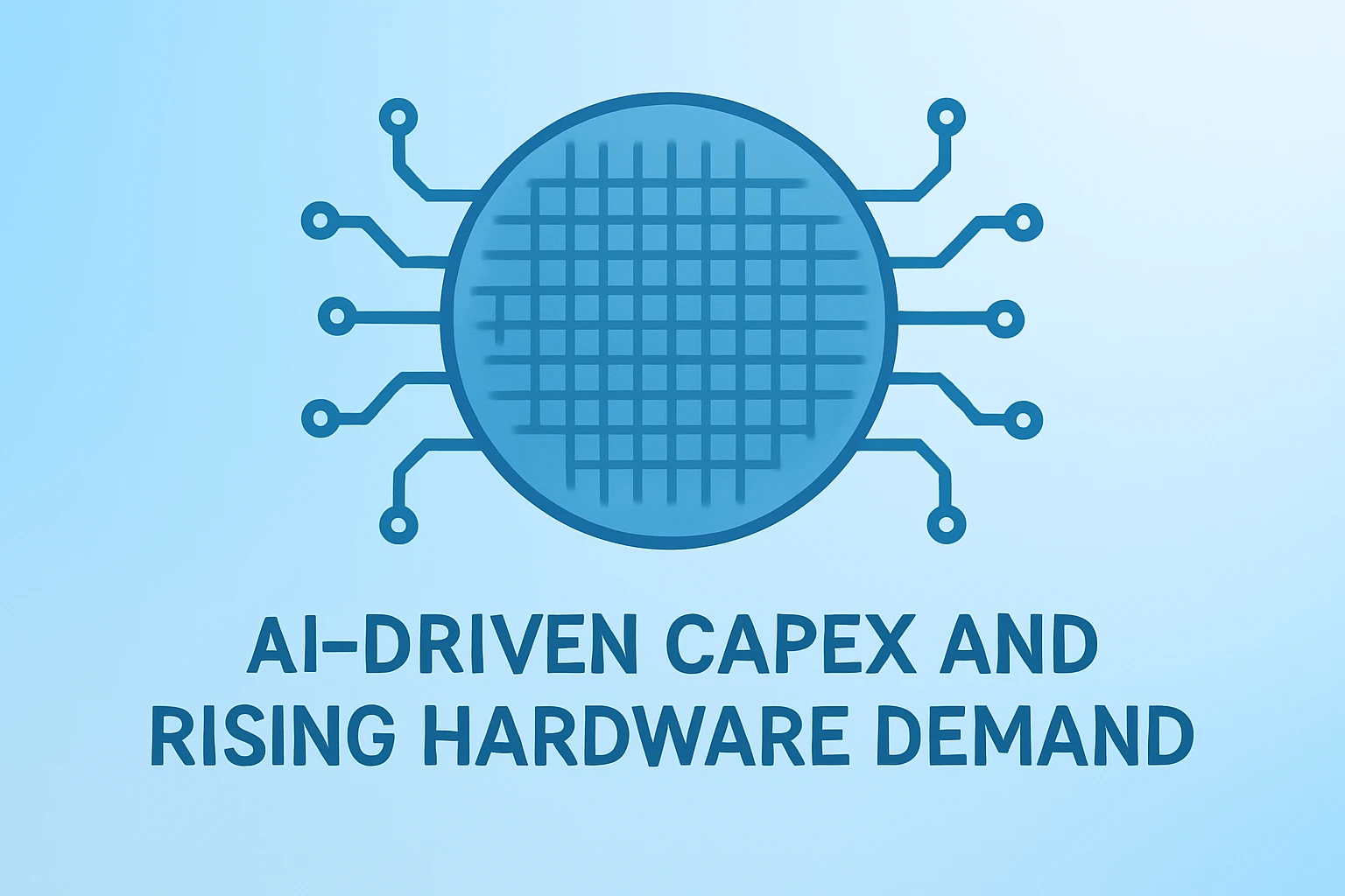Flat vector server rack expanding for AI infrastructure, illustrating Alphabet earnings and AI capex.