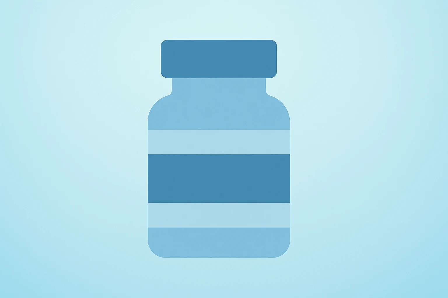 Flat filled vector of a pill bottle with an access band symbolizing Eli Lilly $1 trillion market cap and GLP-1 policy.