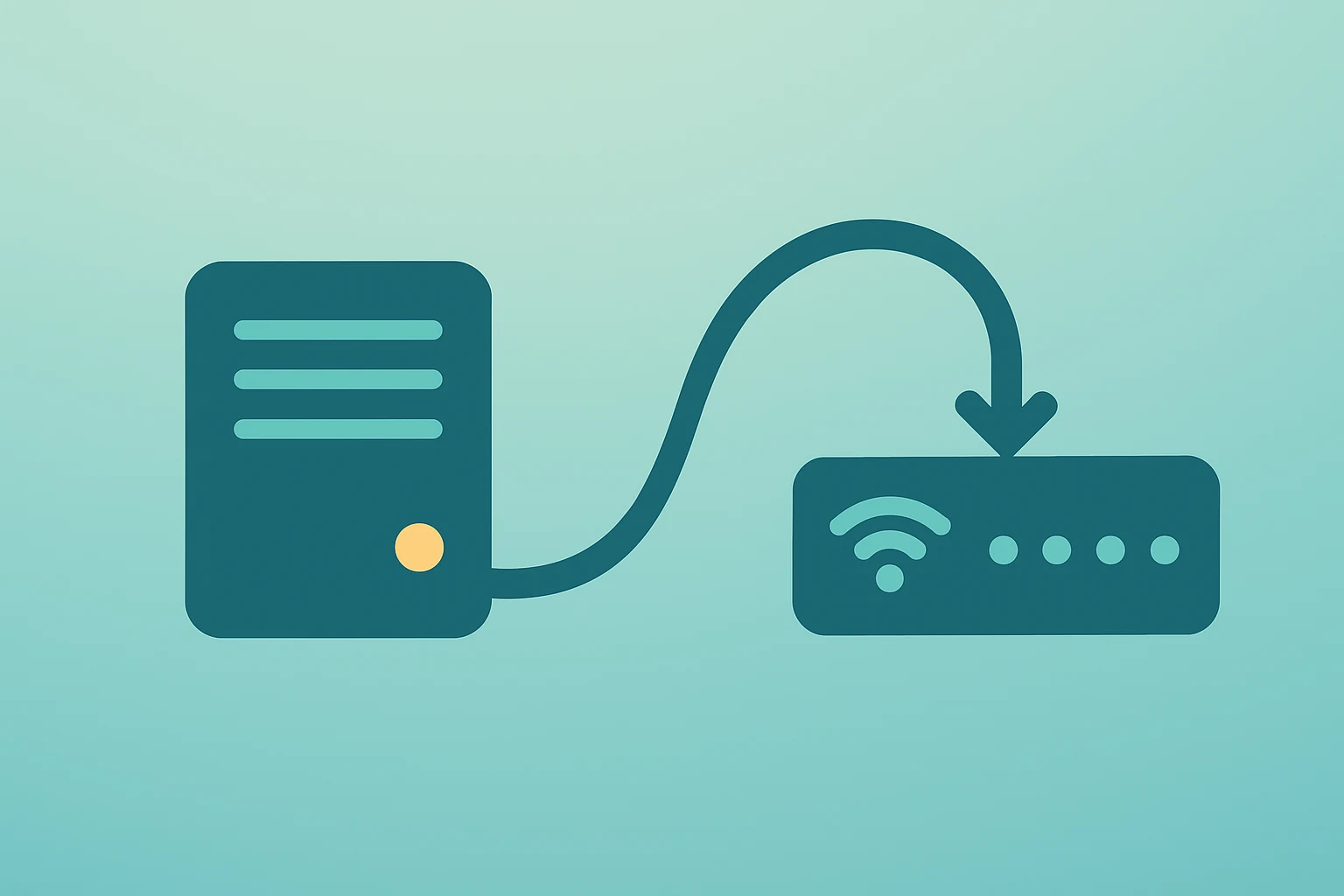 Flat vector of a streaming server reconnecting a network hub to symbolize Disney YouTube TV blackout resolution.