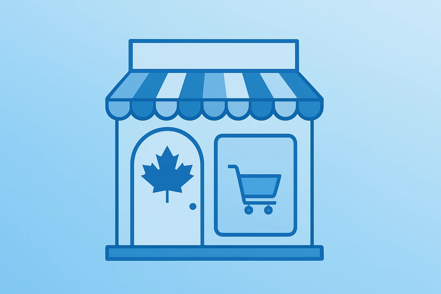 Flat filled vector of a retail storefront and stacked seasonal inventory symbolizing TJX earnings and raised profit outlook.
