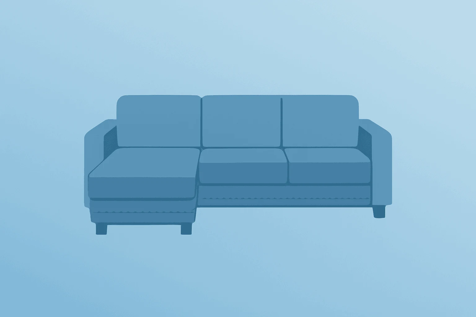 Flat vector of modular sofa with reinforced base depicting Wayfair Q2 earnings U.S. sales acceleration and cash recovery.