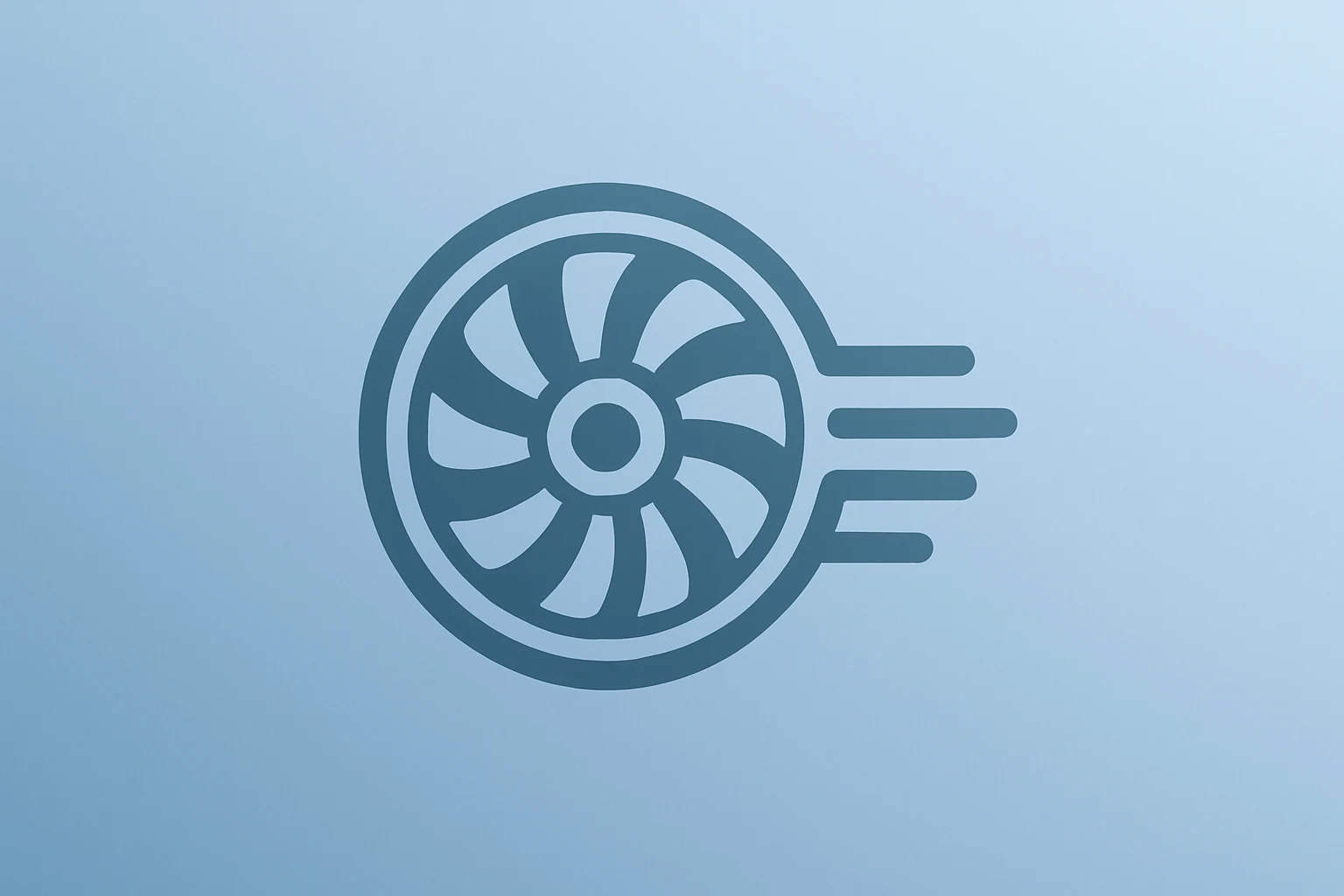 Flat filled vector of an industrial turbine with expansion motif symbolizing 3M Q4 2025 earnings and free cash flow focus.