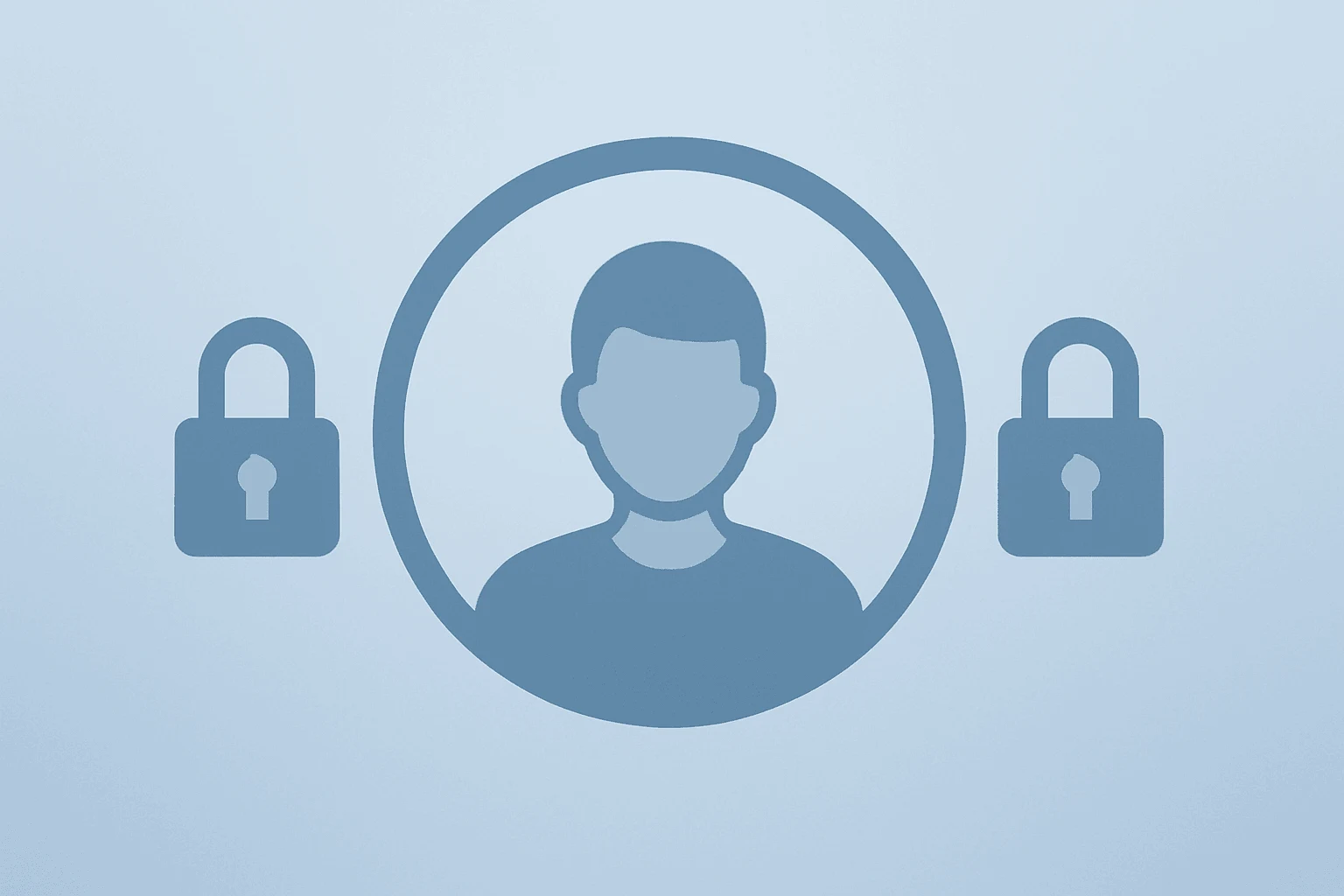 Flat vector of an avatar gateway locked by verification checks to symbolize Roblox Q2 earnings and slowed onboarding.
