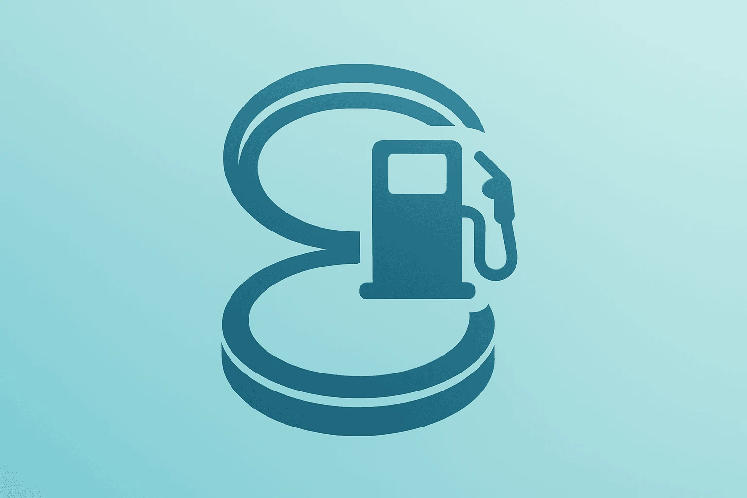 Flat vector of a cosmetics compact with a fuel pump motif illustrating e.l.f. Beauty guidance on oil and margin risk.