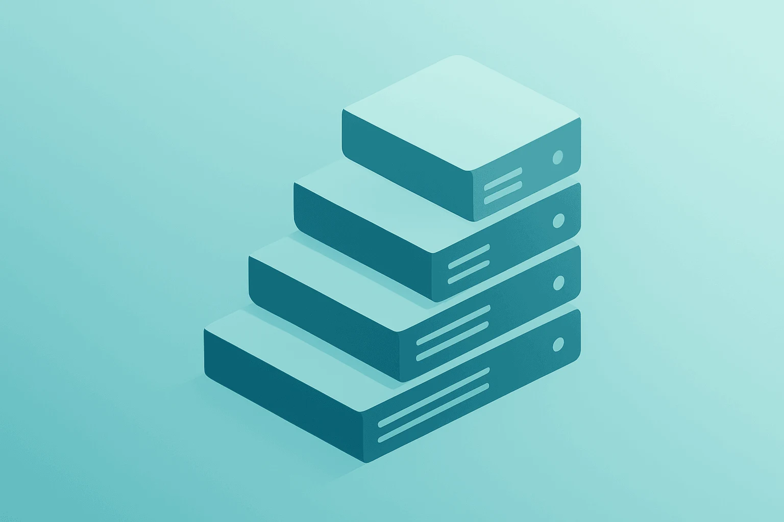 Flat vector of server cluster expanding to suggest growing backlog and contract wins, evoking CoreWeave stock.