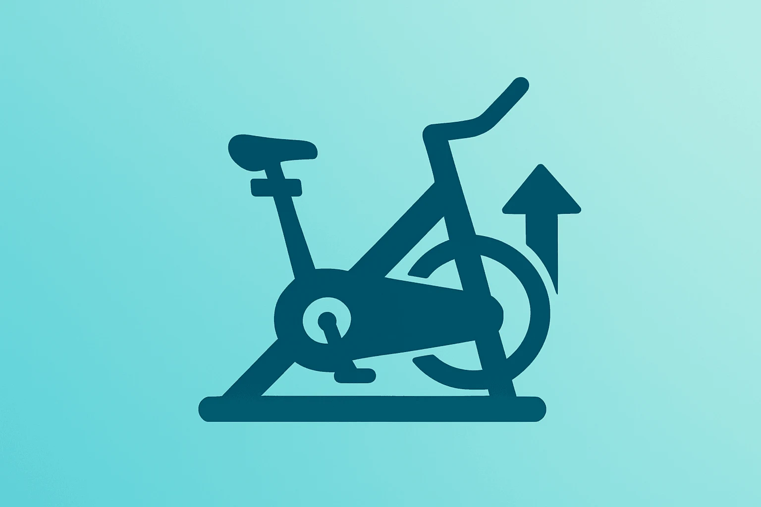 Flat vector of a stationary bike symbolizing Peloton Q3 earnings profit and raised FY2026 guidance.