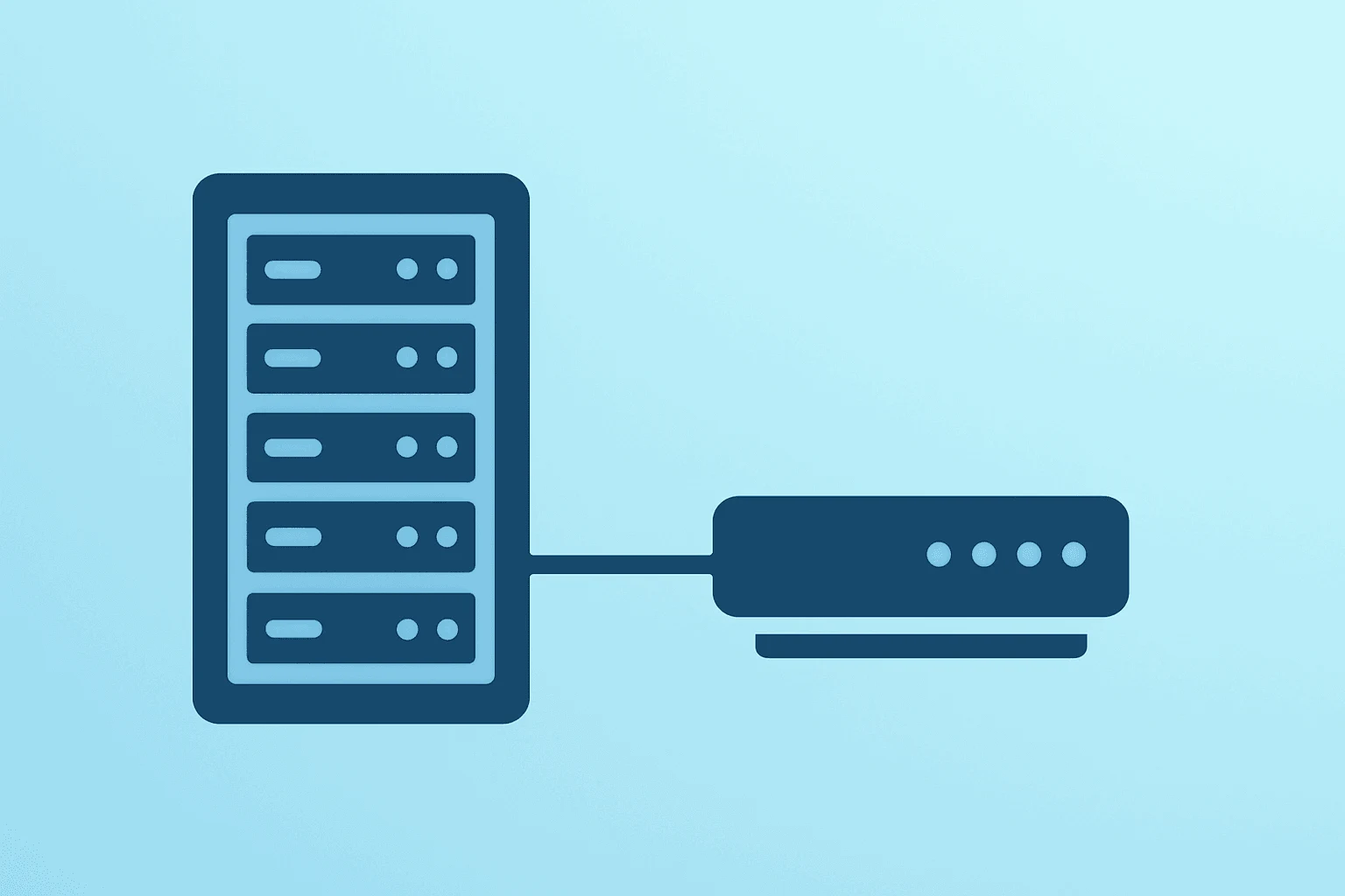 Server-router hybrid icon symbolizing Stripe OpenRouter acquisition; flat filled vector, smooth gradient, subtle shadow_lift