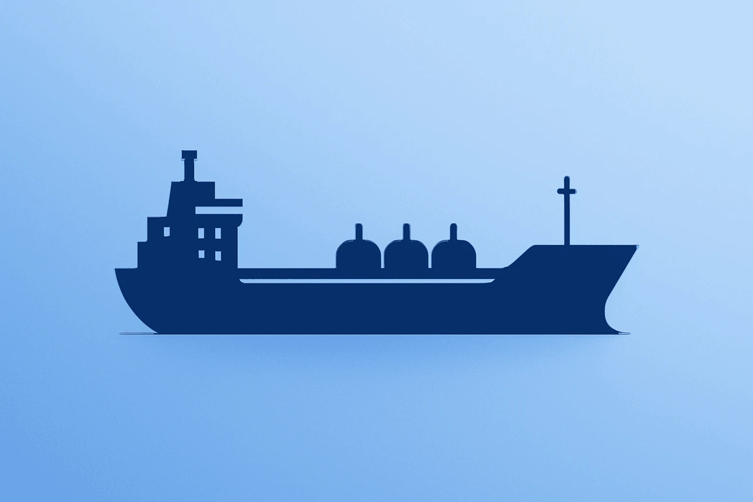 Flat vector of a muted oil tanker hull on a soft gradient reflecting Oil Falls After Trump Cancels Iran Strikes.
