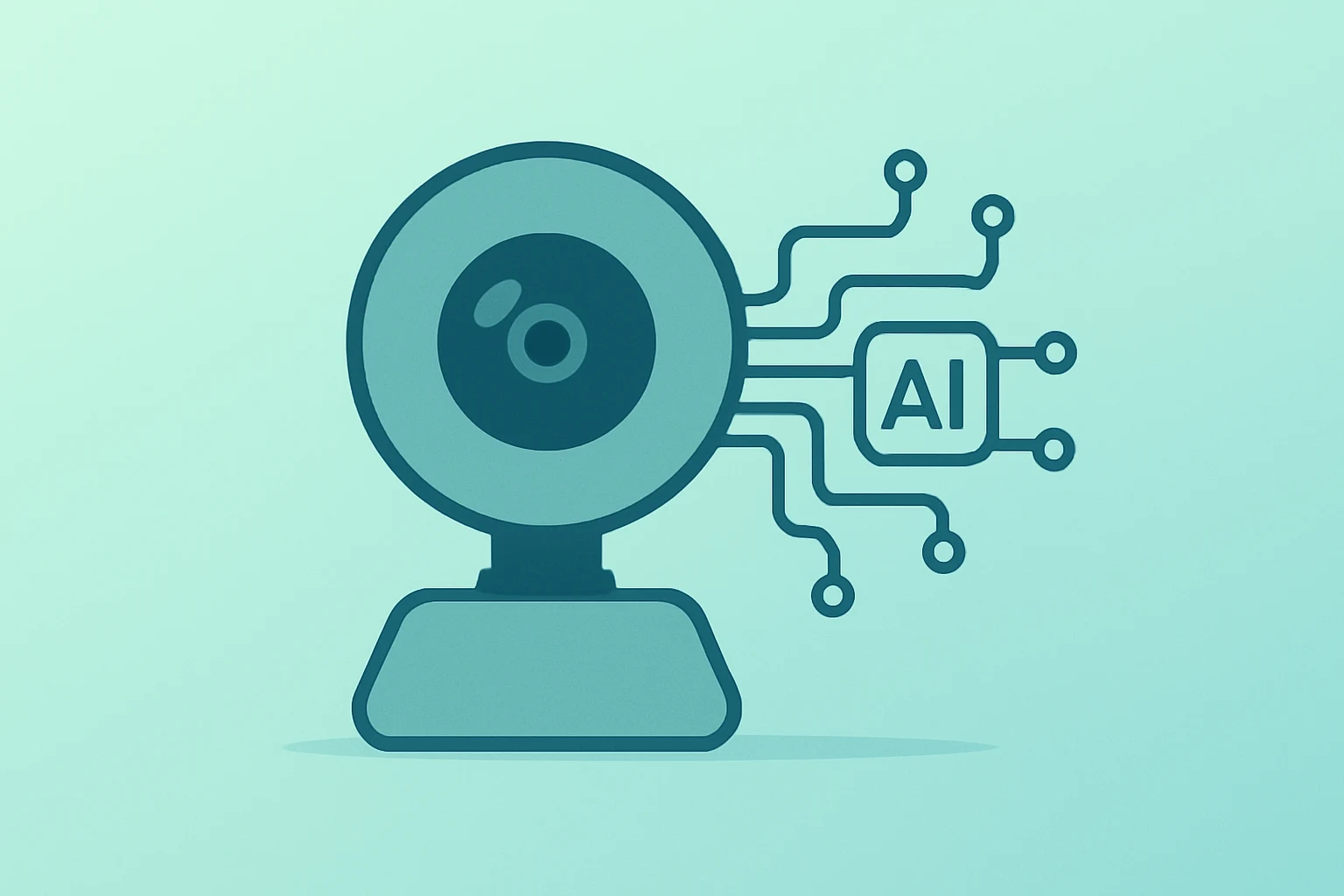 Flat filled vector of a server with an expanding AI circuit symbolizing Zoom earnings and buyback expansion.