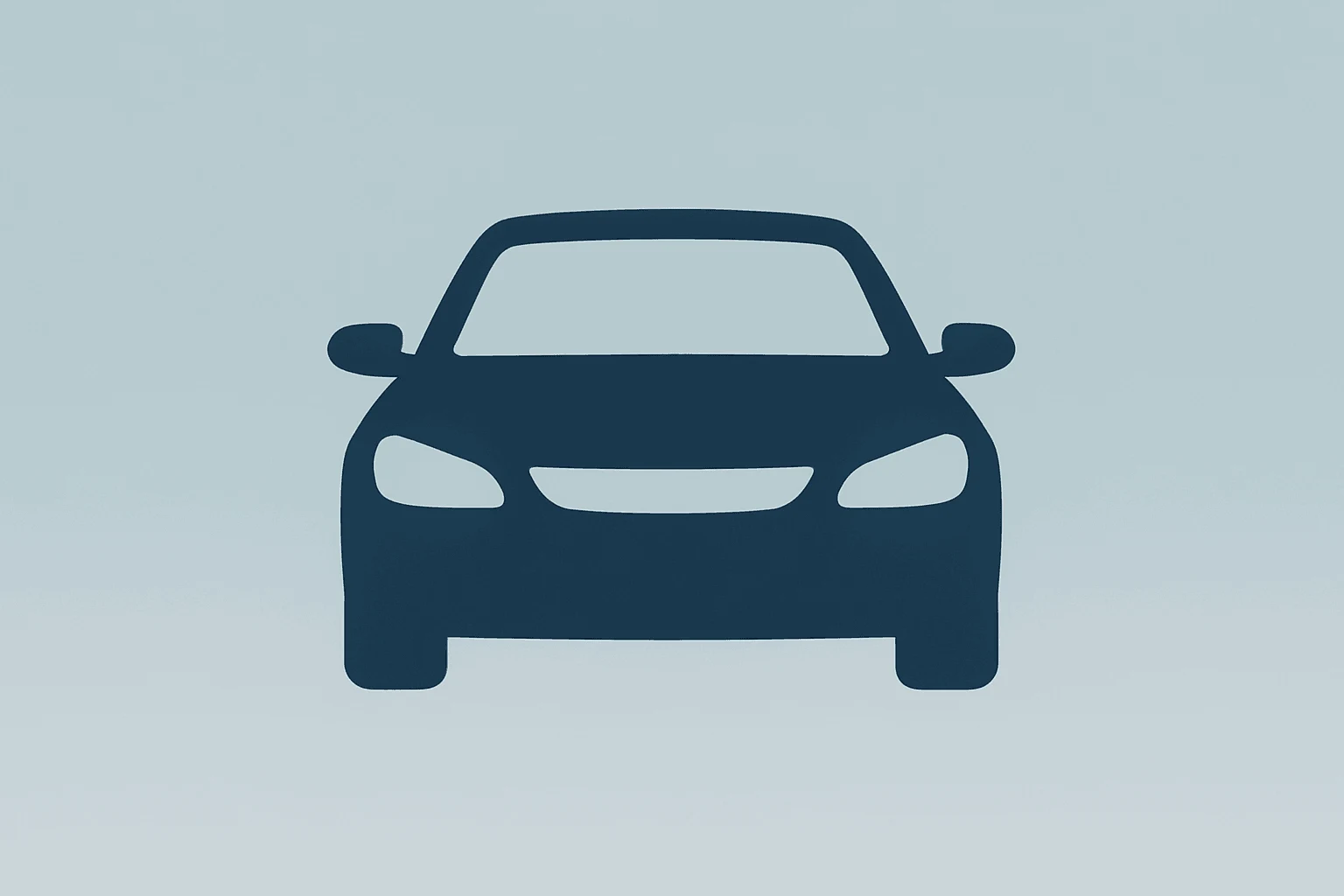 Flat filled vector of a car silhouette with dimming headlights symbolizing Volkswagen Q2 earnings and China demand pressure.