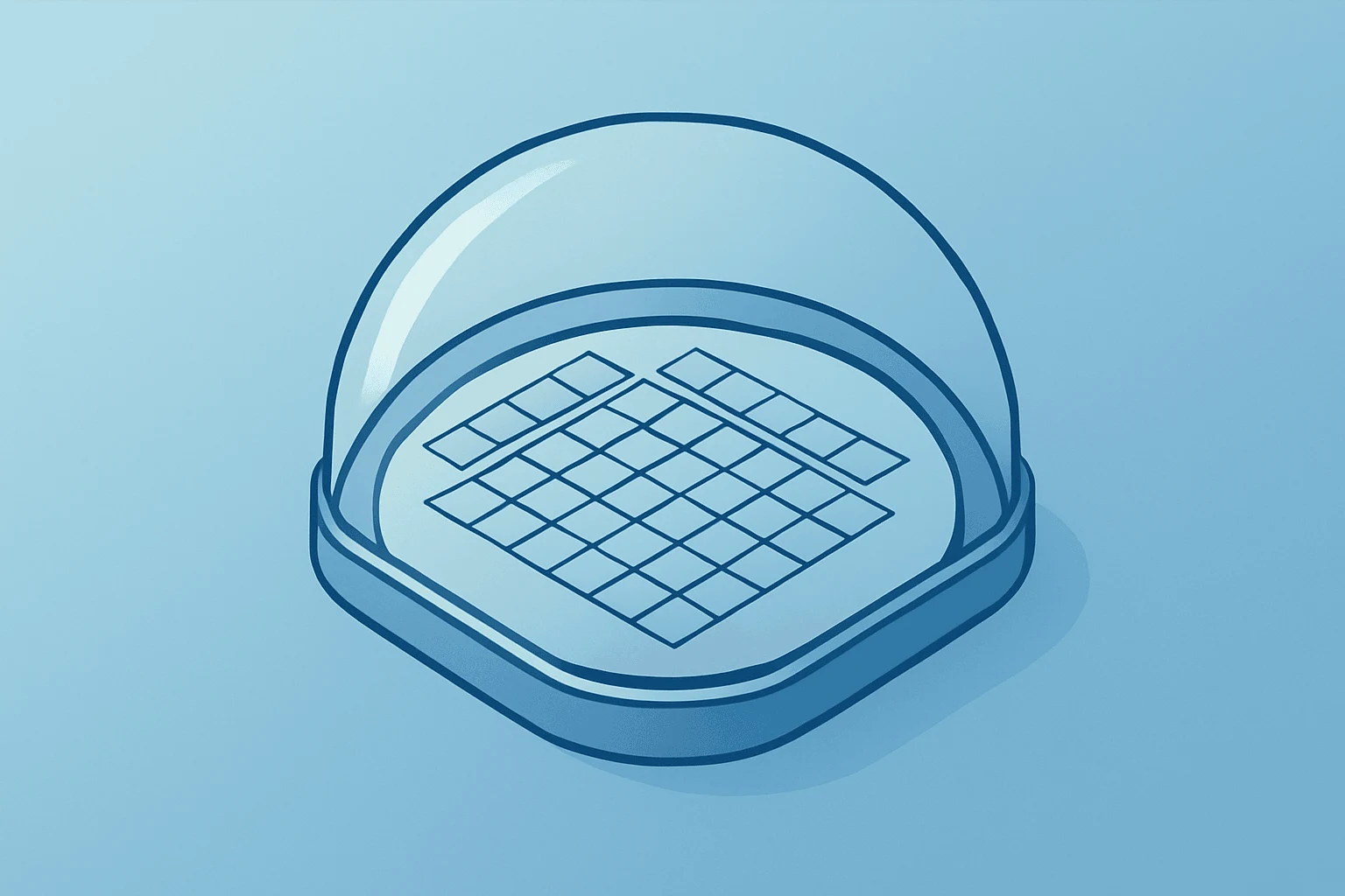Flat filled vector server stack symbolizing NVIDIA OpenAI Ohio data center guarantee exposure with subtle shadow lift