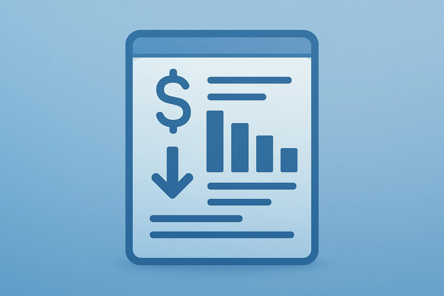 Flat filled vector of a payment ledger dimming to symbolize PayPal Q4 earnings miss and incoming CEO transition.