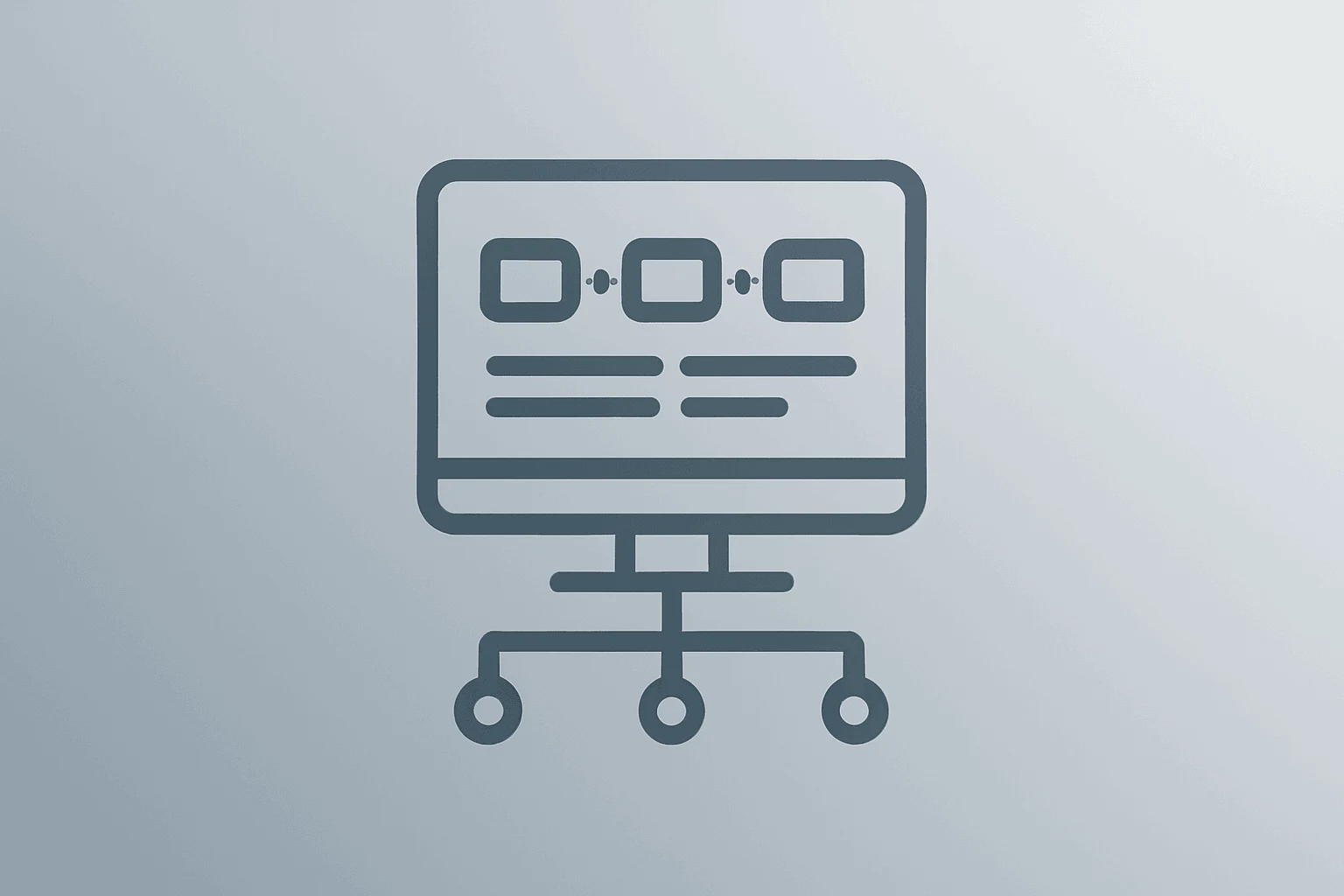 Flat vector of a server fused with circuit traces to symbolize ServiceNow stock surge and software sector rotation.