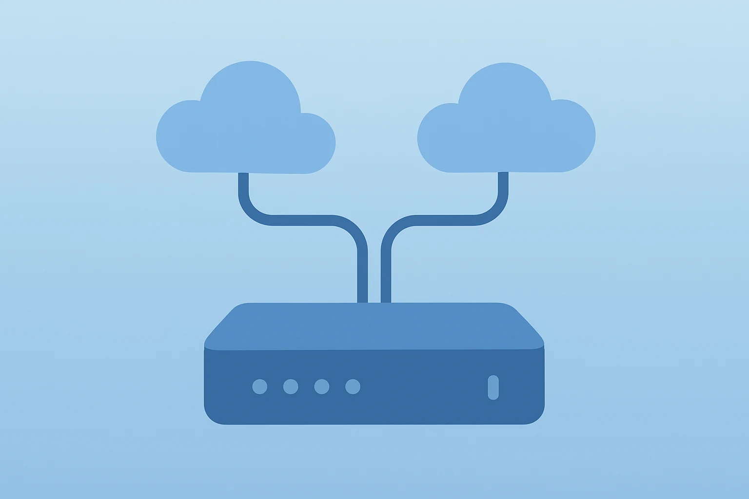 Flat vector server bridge for AWS Interconnect - Multicloud linking AWS and Google Cloud with subtle shadow lift.