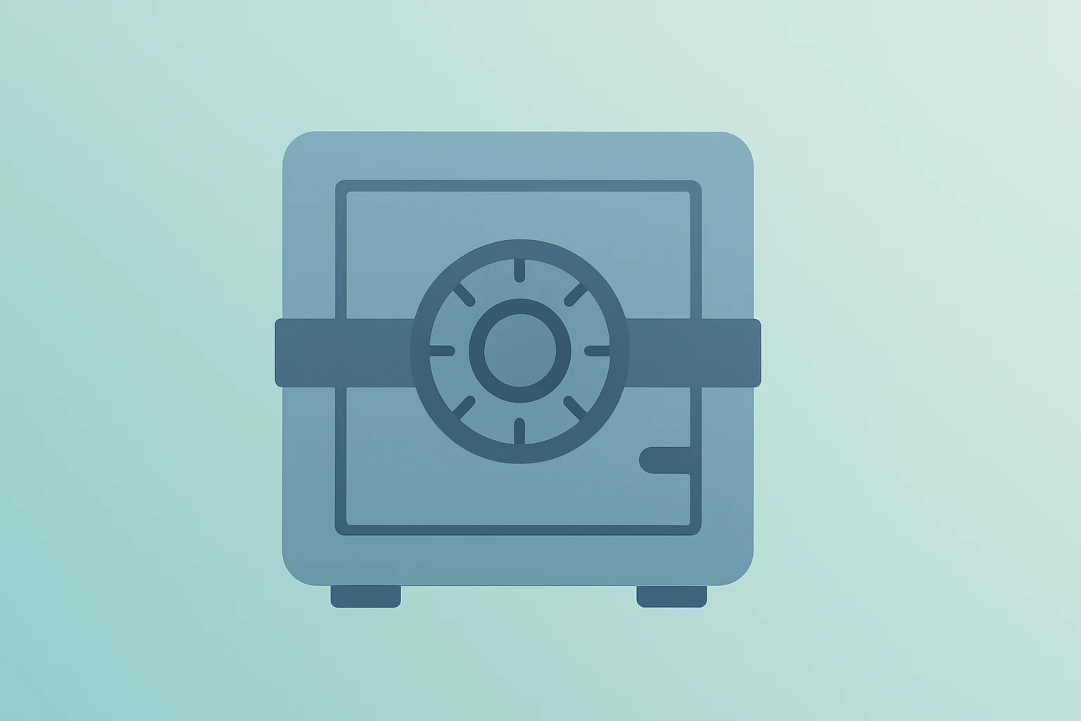 Minimal flat-vector vault with a tightened band symbolizing Warner Bros. Discovery takeover and renewed bid pressure.