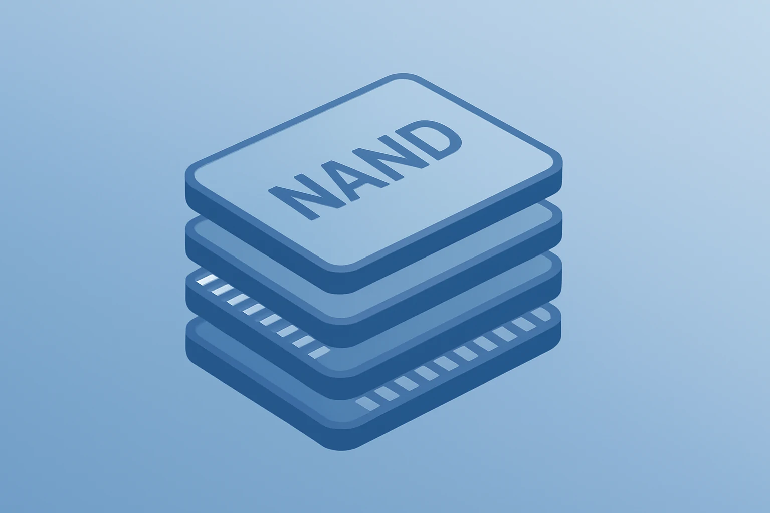 Flat-vector server rack evoking Nvidia Vera Rubin NVL72 memory demand and potential NAND supply pressure.
