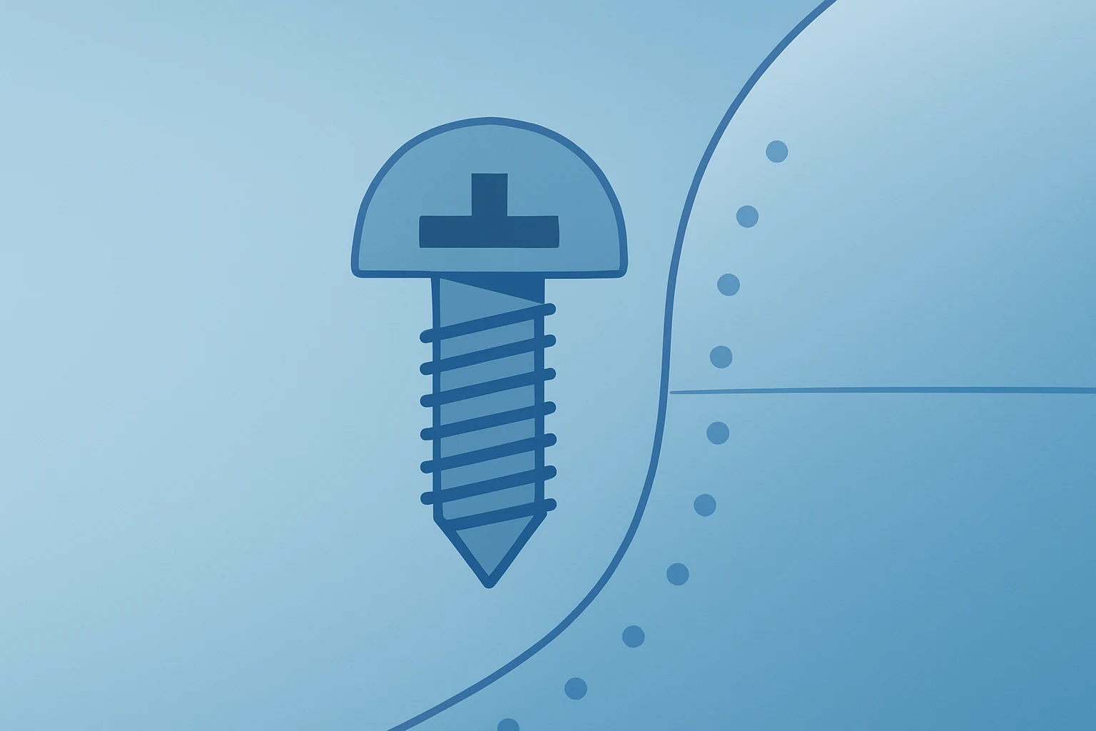 Flat vector of a fastener merging with an aircraft part to illustrate the Howmet Aerospace acquisition and tax benefit.