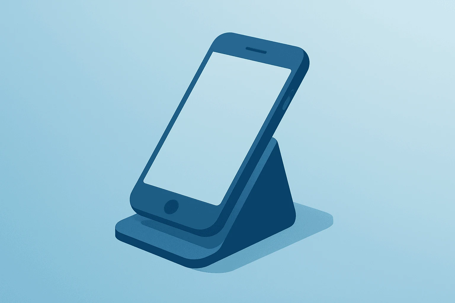Flat filled vector of a smartphone under subtle tension symbolizing iPhone demand and Apple earnings focus on upgrades.