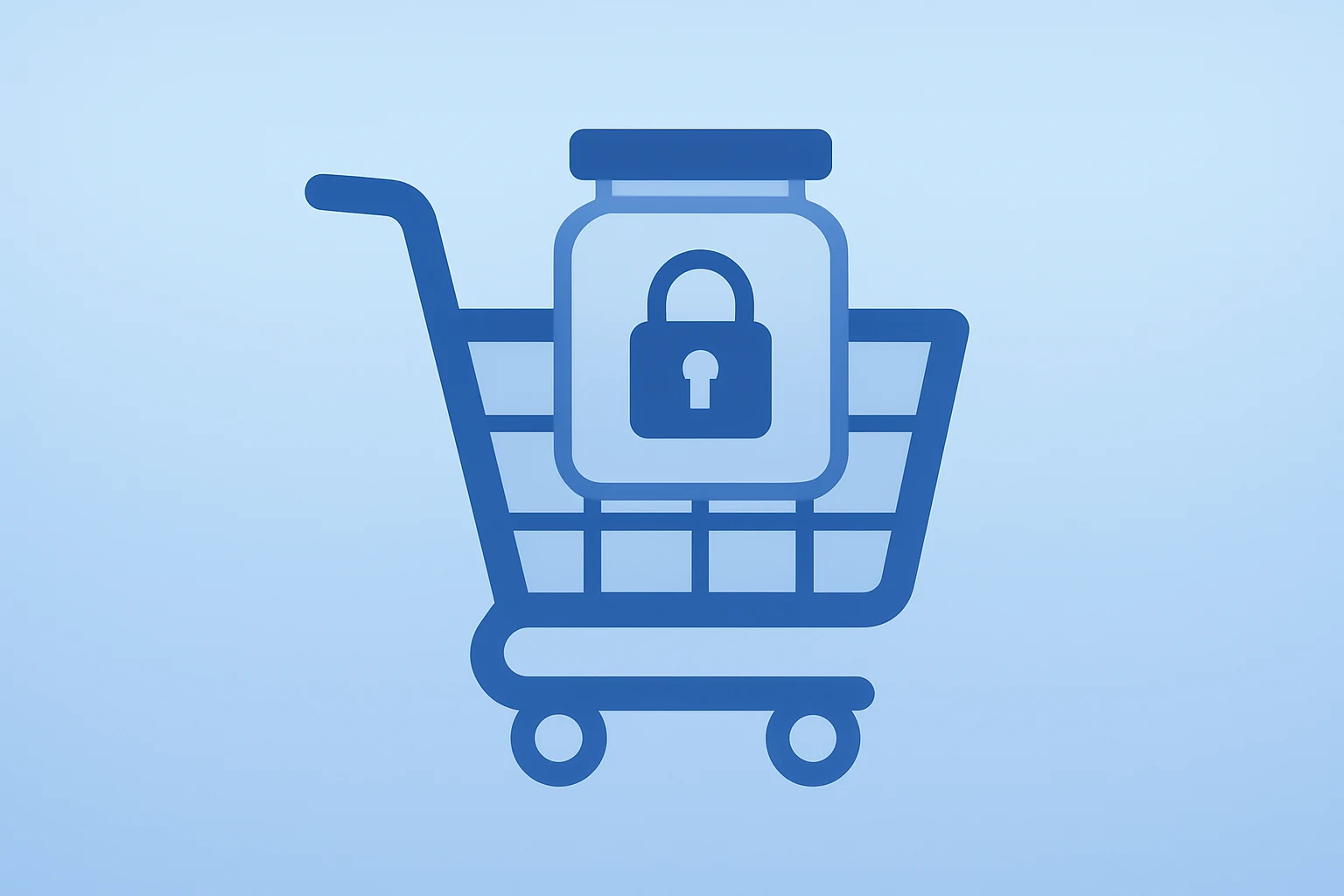 Flat-vector grocery cart illustration for story that Instacart ends AI pricing tests, symbolizing halted algorithmic pricing.