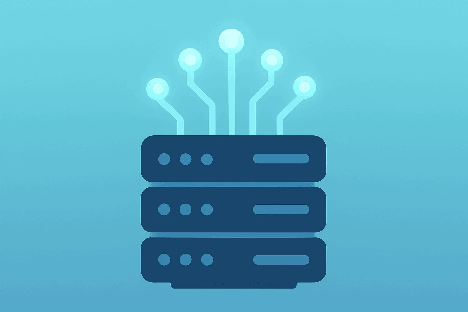 Flat vector of a server merging with an expanding AI circuit to symbolize Cisco Q4 earnings focus on AI orders and guidance.