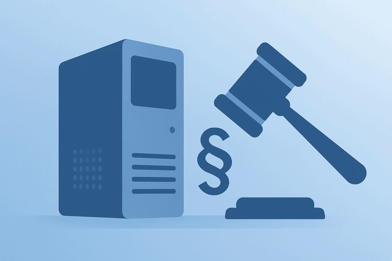 Flat vector of a hardware chassis under legal scrutiny depicting Apple OpenAI trade secrets lawsuit and potential limits.