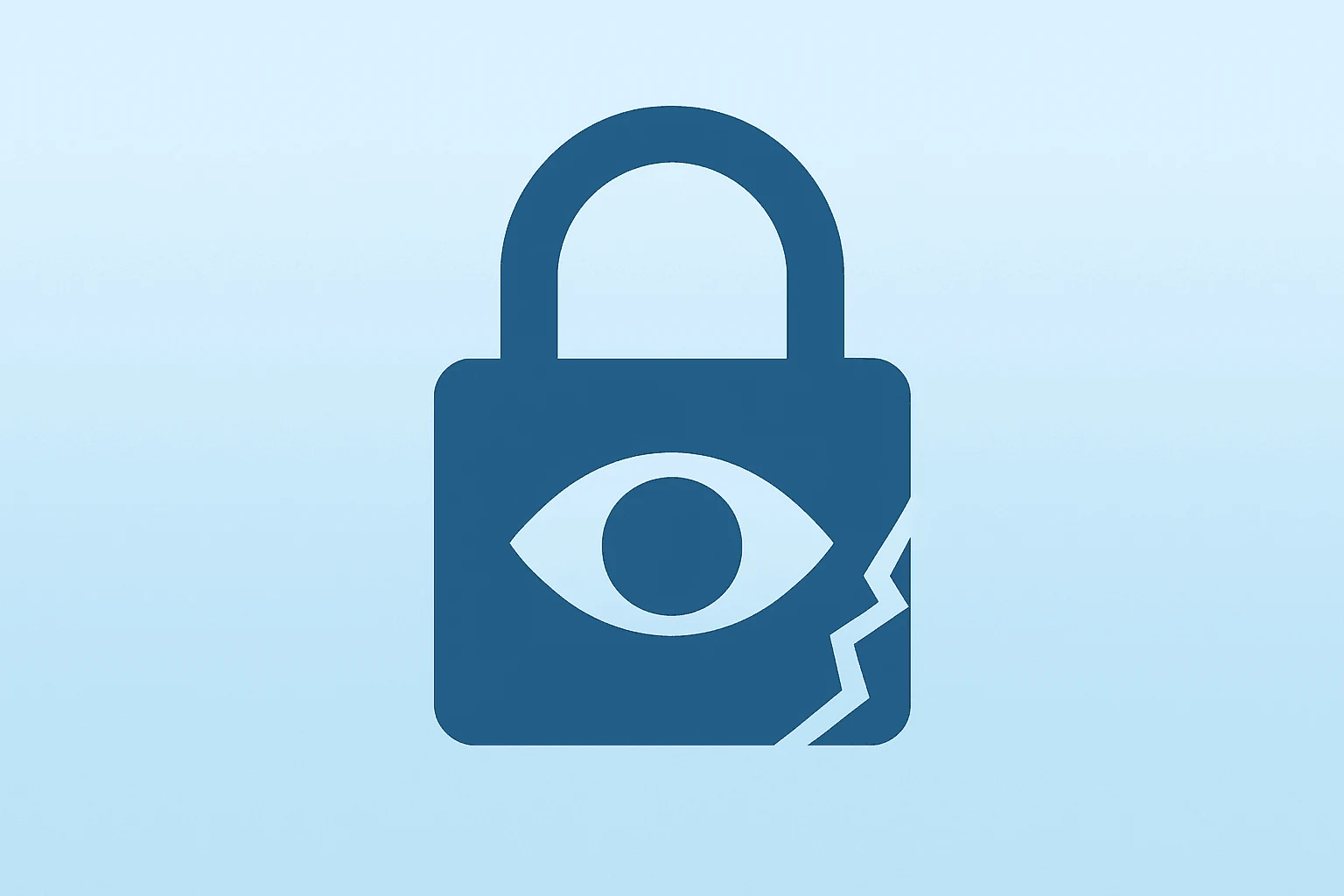 Flat vector of a server shield cracking under pressure to symbolize Meta EU DSA charges and age-verification failures.