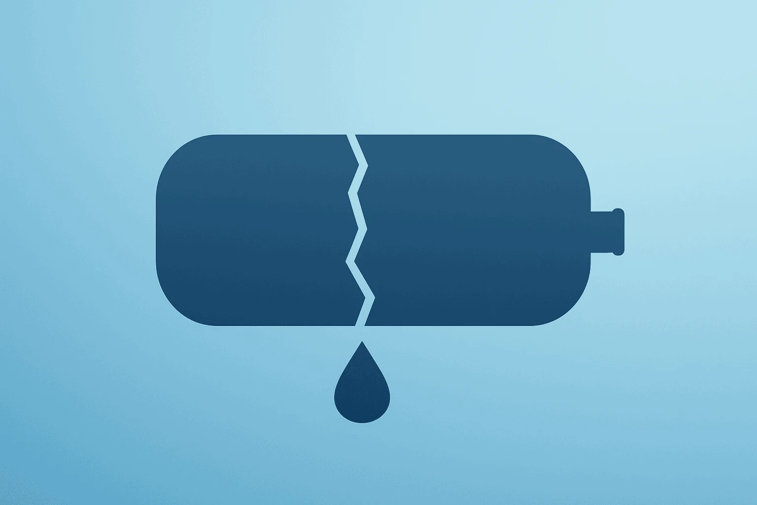 Flat vector of an aircraft fuel tank seam under strain symbolizing jet-fuel pressure on American Airlines earnings.