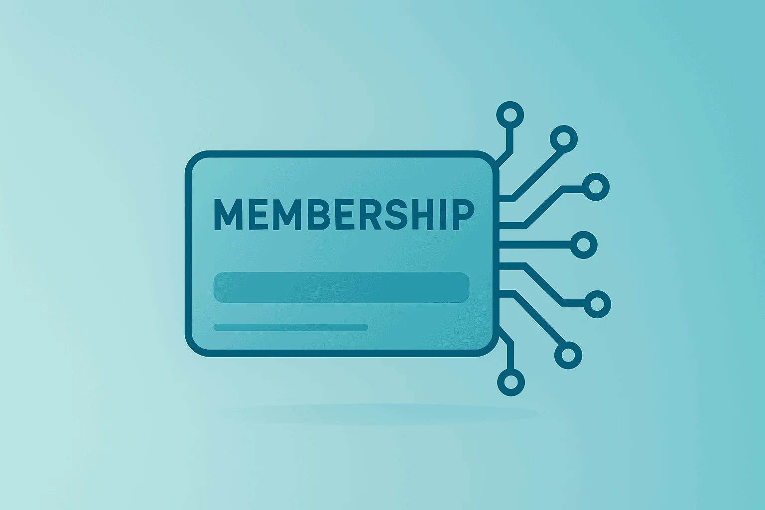 Flat vector retail-club icon with membership card and fuel pump symbols illustrating BJ's Q1 earnings growth.
