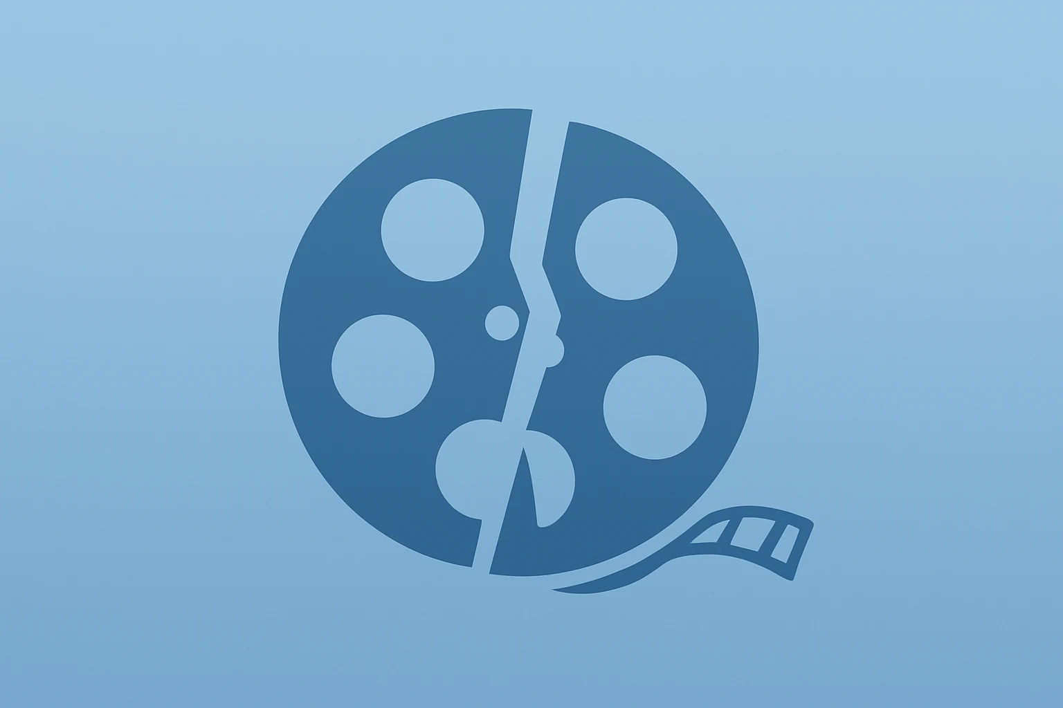 Flat vector of a split film reel and studio stage symbolizing the Netflix Warner Bros deal and contested vote.