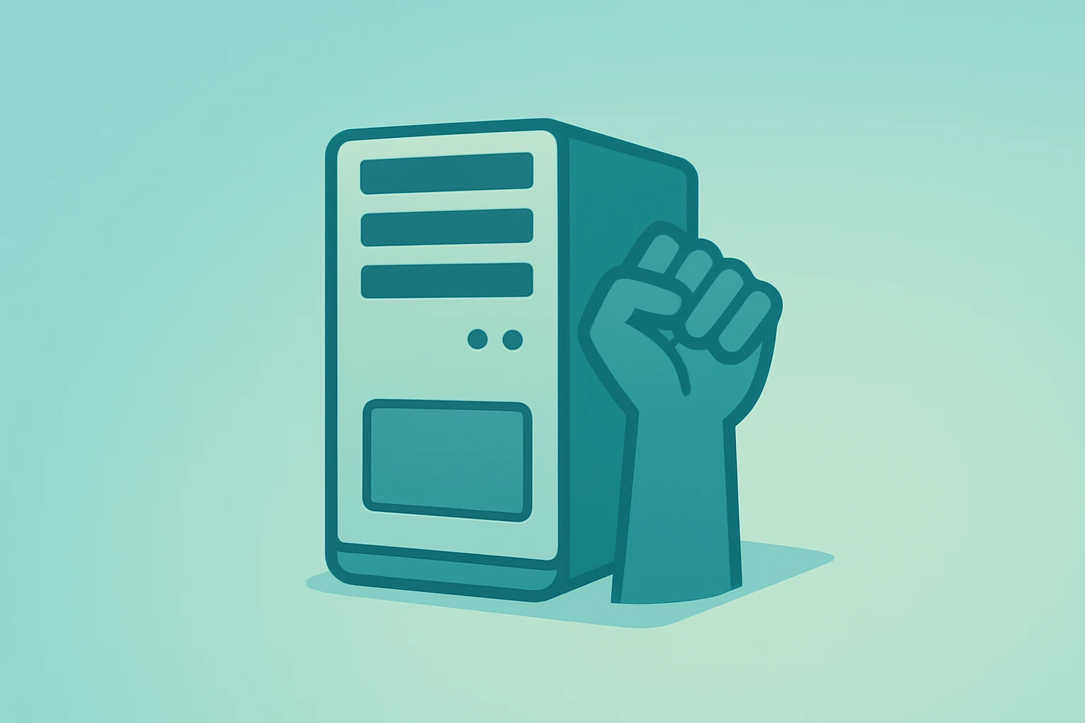 Flat filled vector of a server under focused light symbolizing Elliott stake in London Stock Exchange Group buyback push