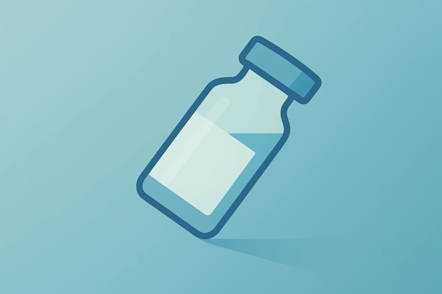 Flat-vector pharmaceutical vial surging forward to symbolize Cardinal Health earnings strength and specialty demand.