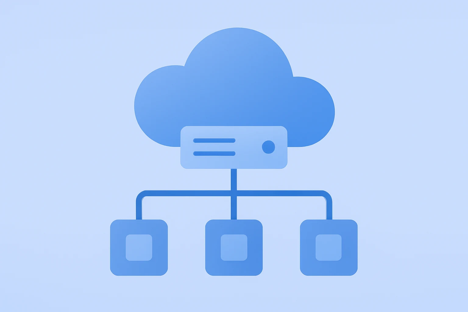 Centered flat-vector cloud server merged with agent nodes representing Oracle Fusion Agentic Applications.