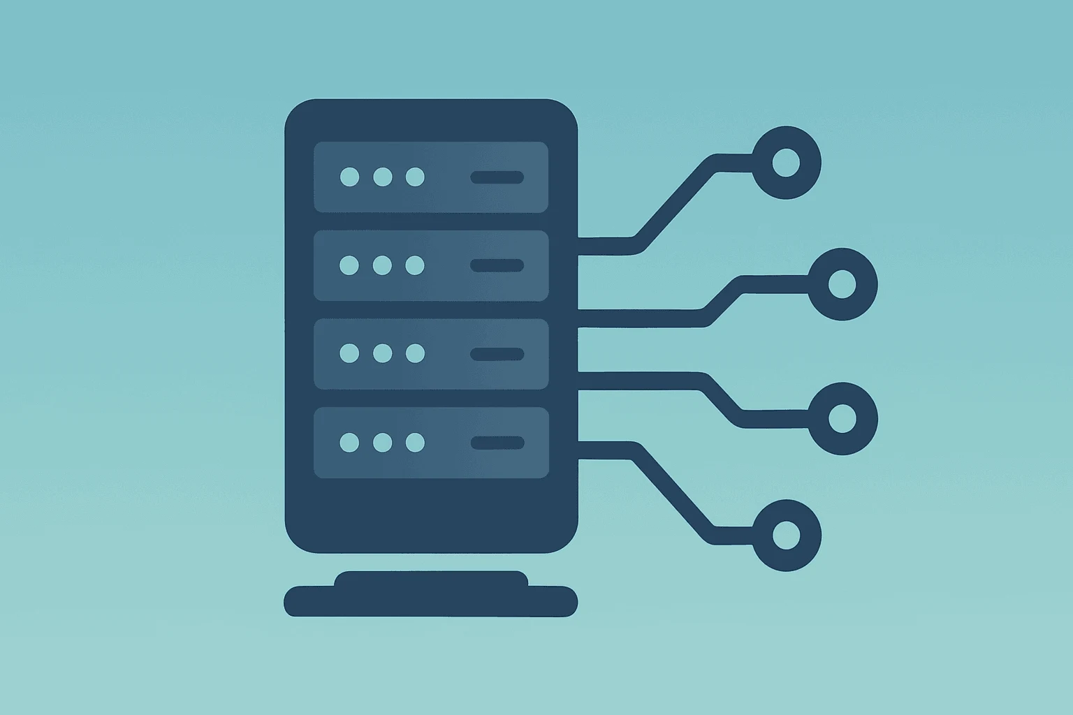Flat filled vector of a server rack with expanding circuit symbolizing Microsoft earnings focus on AI capex and margins