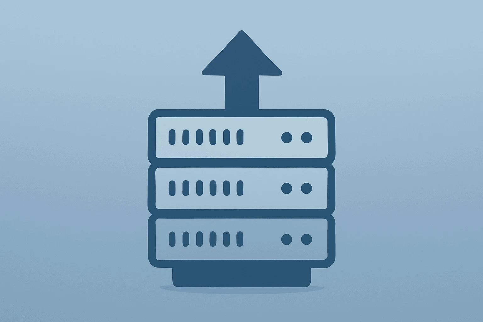Flat vector cover of a server tower expanding to symbolize Anthropic Raises $65 Billion and scaling Claude infrastructure.